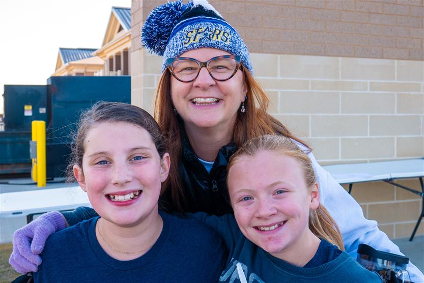 Students participate in a fun run